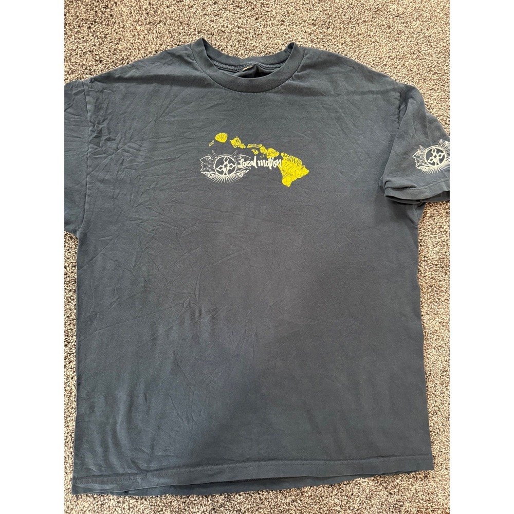 Vintage Local Motion Hawaii Graphic T-Shirt Mens XL Faded Black Surf Tee